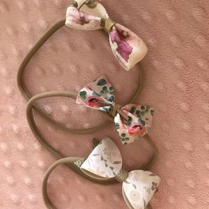 3 beautiful baby headbands